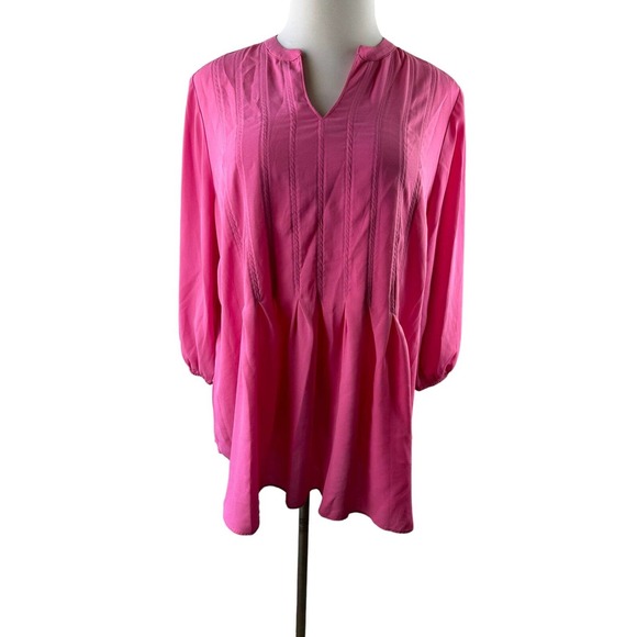 Melissa McCarthy x Seven7 Babydoll Hi Lo Flowy Blouse Plus Size 2X Top HW8794 - Picture 5 of 11